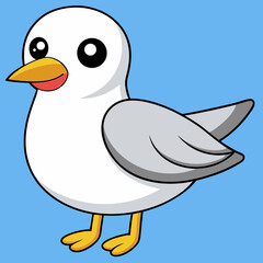 bird, cartoon, animal, vector, illustration, blue, chicken, character, duck, icon, nature, beak, funny, twitter, cute, happy, isolated, art, white, wing, smile, feather, baby, drawing, penguin