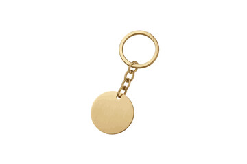 Gold Tone Round Keyring Tag