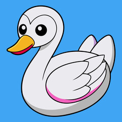 duck on a white background