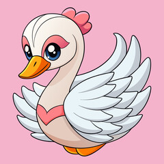 vector illustration of a duck