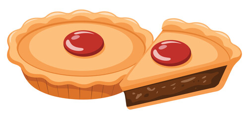 Two Delicious Tart Pies with Red Topping