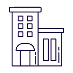 Line Building Flat Icon
