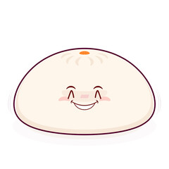 steamed buns smile face cartoon cute