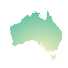 Map of Australian, sign silhouette. World Map Globe. Vector Illustration isolated on transparent background. African continent.