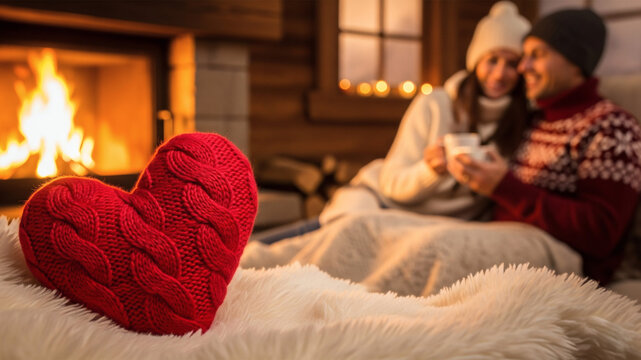 soir&eacute;e cocooning romantique au coin du feu