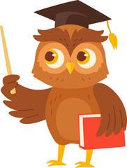 Owl in Graduation Cap

