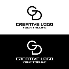 Fototapeta premium creative letter logo gd design vector