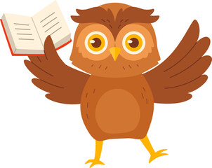 Owl Reading Book

