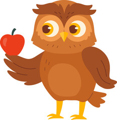 Owl with Apple Education

