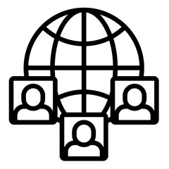 Outsourced Team  Icon Element For Design
