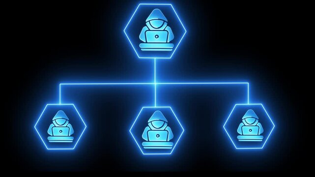 hacker icon vector for cybersecurity, digital threat, and online data breach concepts