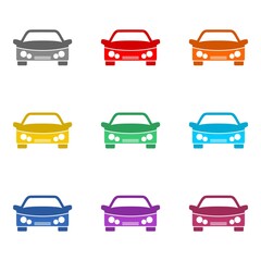 Obraz premium Bumper plastic car part icon isolated on white background. Set icons colorful