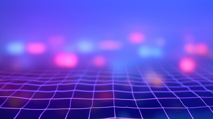 Vibrant Abstract Grid with Colorful Lights