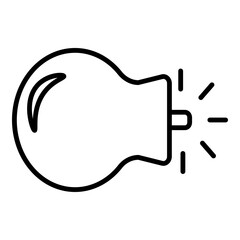Illuminated light bulb.