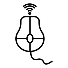 Computer mouse with wire.
