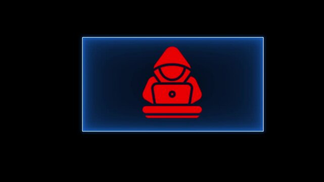 hacker icon vector for cybersecurity, digital threat, and online data breach concepts