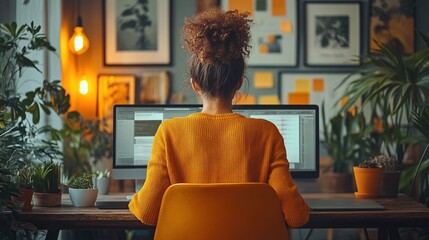 Minimalist remote work scene with abstract geometric shapes and pastel tones for a modern corporate branding style for digital nomads, freelancers, and home workers.