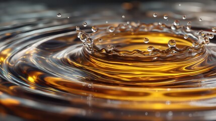 Dynamic close-up of water splash artistic nature photography in liquid environment
