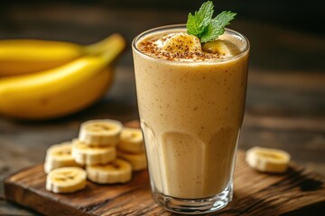 Banana Smoothie in a Glass