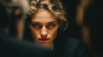 Intense business negotiation a determined negotiator in a high-stakes meeting