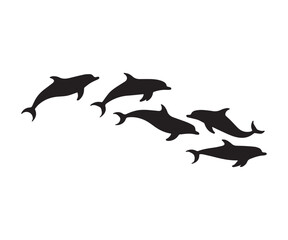 Fototapeta premium Dolphin Vector Stock Illustrations | Playful Dolphin Graphics for Kids’ Books, Posters & Summer Campaigns.