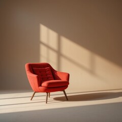 red chair in the room