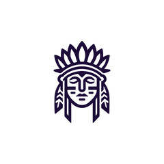 Native American Face Logo
