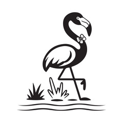 swan on a white background vector