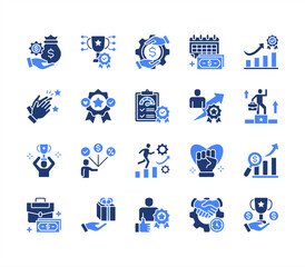 Incentive with Reward, Compensation, Pay day, Performance award, Award, Employee benefits, Gift. editable stroke icon set.