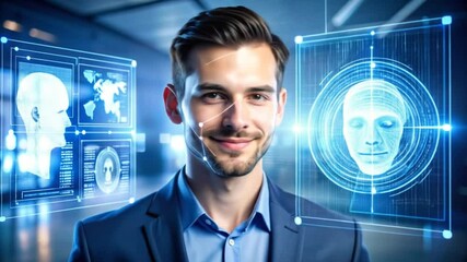 Advanced Facial Recognition Technology: A Visual Exploration of Biometric Authentication Systems - Powered by Adobe