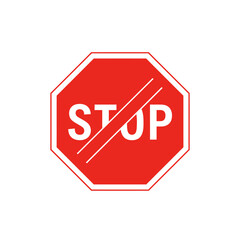 Caution, warning icon in flat style. Stop vector illustration on Do not enter sign business concept. 