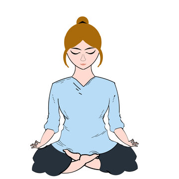 A woman relaxes her body after a summer vacation to unwind and calm her mind.