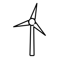 Simple wind turbine vector icon symbolizes clean renewable energy, eco power and modern sustainable electricity.