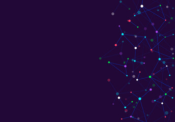 Molecular structure and genetic engineering, molecules DNA, neural network, scientific research. Abstract background for innovation technology, science, healthcare, and medicine
