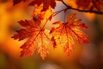 red autumn leaves