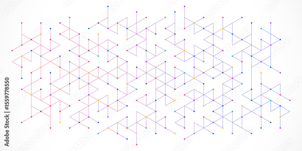 Poster Abstract vector background with a geometric pattern of triangle shapes. Graphic design element 