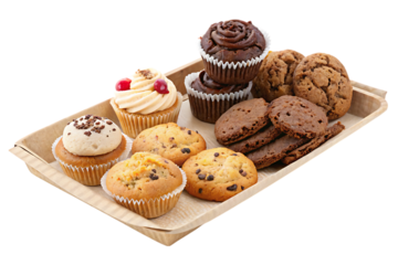Baked goods with paper tray PNG Image
