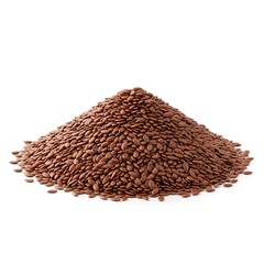 Brown flax seeds pile brown seeds healthy food