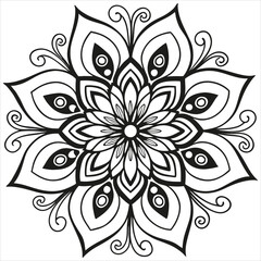 : Vector doodle mandala . Ornamental luxury mandala Mandala Line Illustration . various mandala . Mandala Pattern Designs . Henna mandala. Mehndi style. Decorative pattern in oriental style.