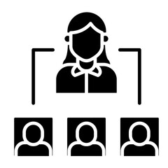 Workforce Management  Icon Element For Design
