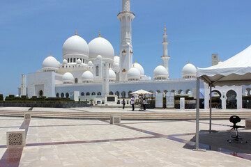 A captivating glimpse into the Islamic architectural marvel, Sheikh Zayed Grand Mosque Abu Dhabi UAE.