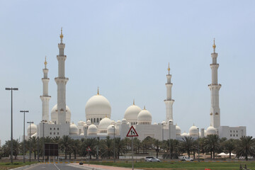 A captivating glimpse into the Islamic architectural marvel, Sheikh Zayed Grand Mosque Abu Dhabi UAE.
