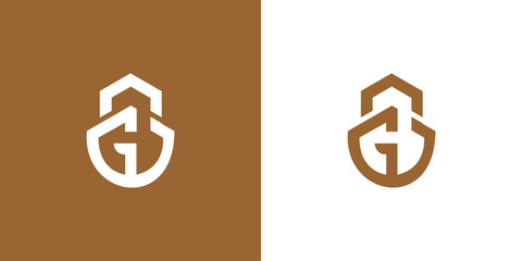 Creative Letter G Logo with Lock, Illustration, Design Inspiration, Vector, Icon