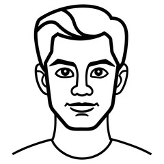 Ai face morphing illustration line art vector illustration
