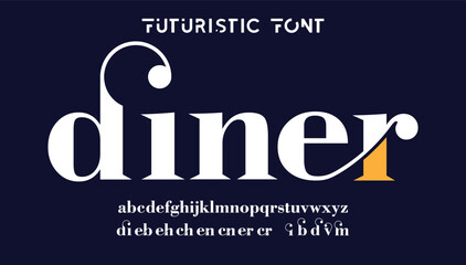 Elegant Font Uppercase Lowercase and Number. Classic Lettering Minimal Fashion Designs. Typography modern serif fonts regular decorative vintage concept. vector illustration
