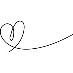Heart Line Art