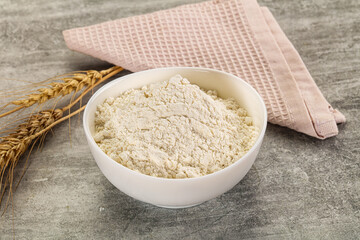 Wheat flour for cooking in the bowl