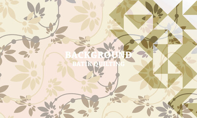 background design with a little quiting and batik motif