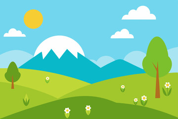 Fototapeta premium Spring Landscape Background