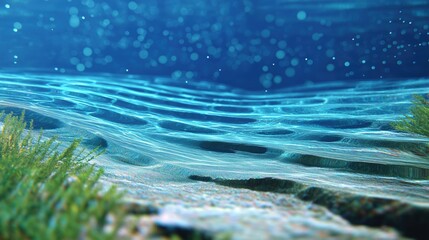 Serene Underwater Scene with Gentle Waves